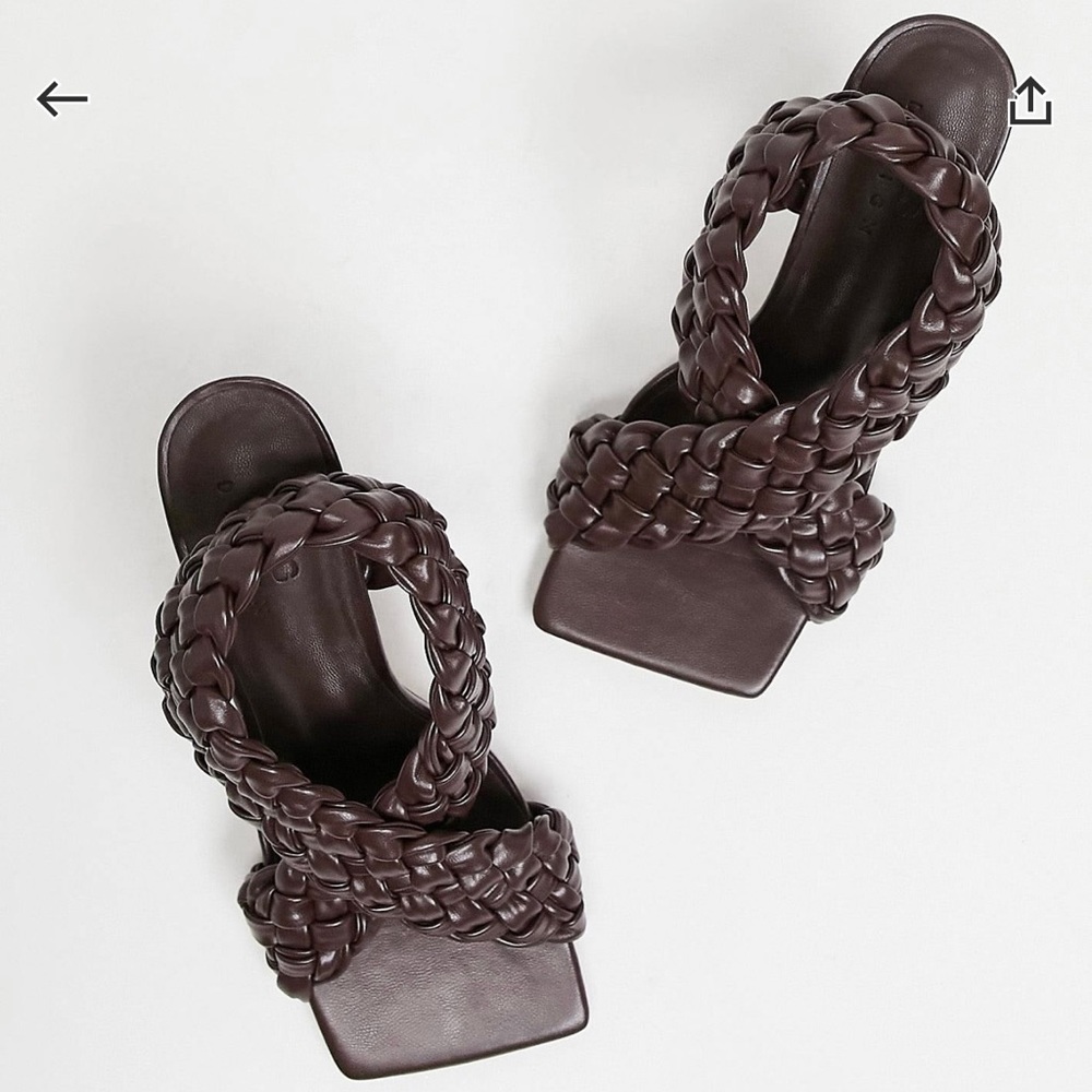 Asos brown woven strappy sandals